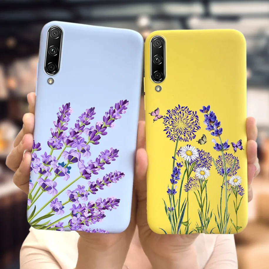 For Honor 9X Premium Case Popular Lavender Flower Patterned Shockproof Cover For Honor 9X STK-LX1 9 X Honor9X Soft Bumper Fundas