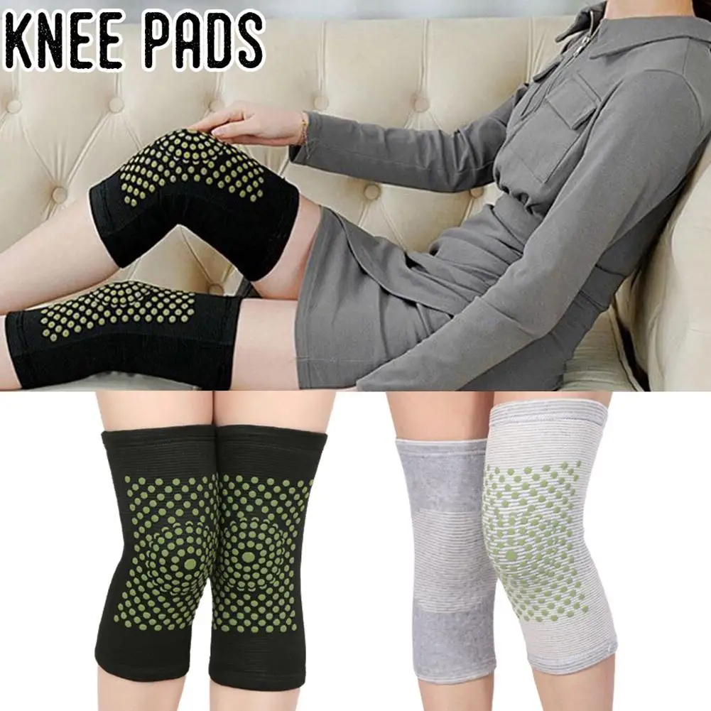 Men Women Self Heating Knee Pads Knit Winter Outdoor Warmers Arthritis Kneepad Knee Keep Kneecap Warm Unisex Sports Sleeve I0M2