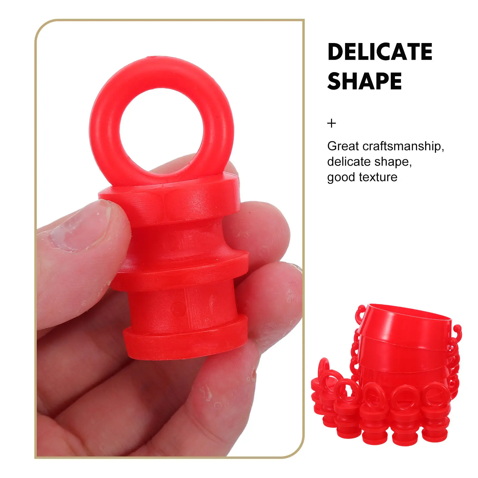 1Set Robust Cone Chain Barrier Collar Kit High-Visibility Hook Design Weather-Resistant Plastic Traffic Cone Collars for Parking