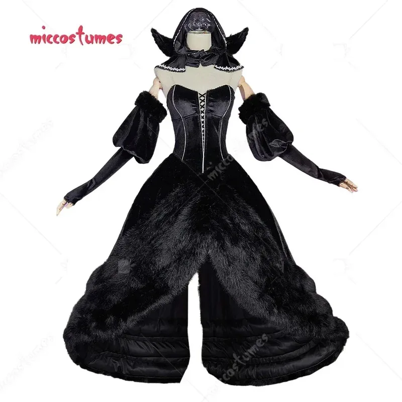 طقم فستان أسود من CyIn Stock Miccosumes للسيدات من Marcille Donato مع أكمام وأذنين #1