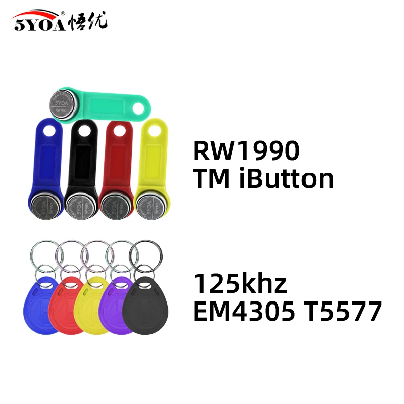 Top RW1990 TM1990 TM RFID Дубликатор копировального аппарата TM1990B ibutton DS-1990A I-Button handheld 125KHz EM4305 T5577 EM4100 TM