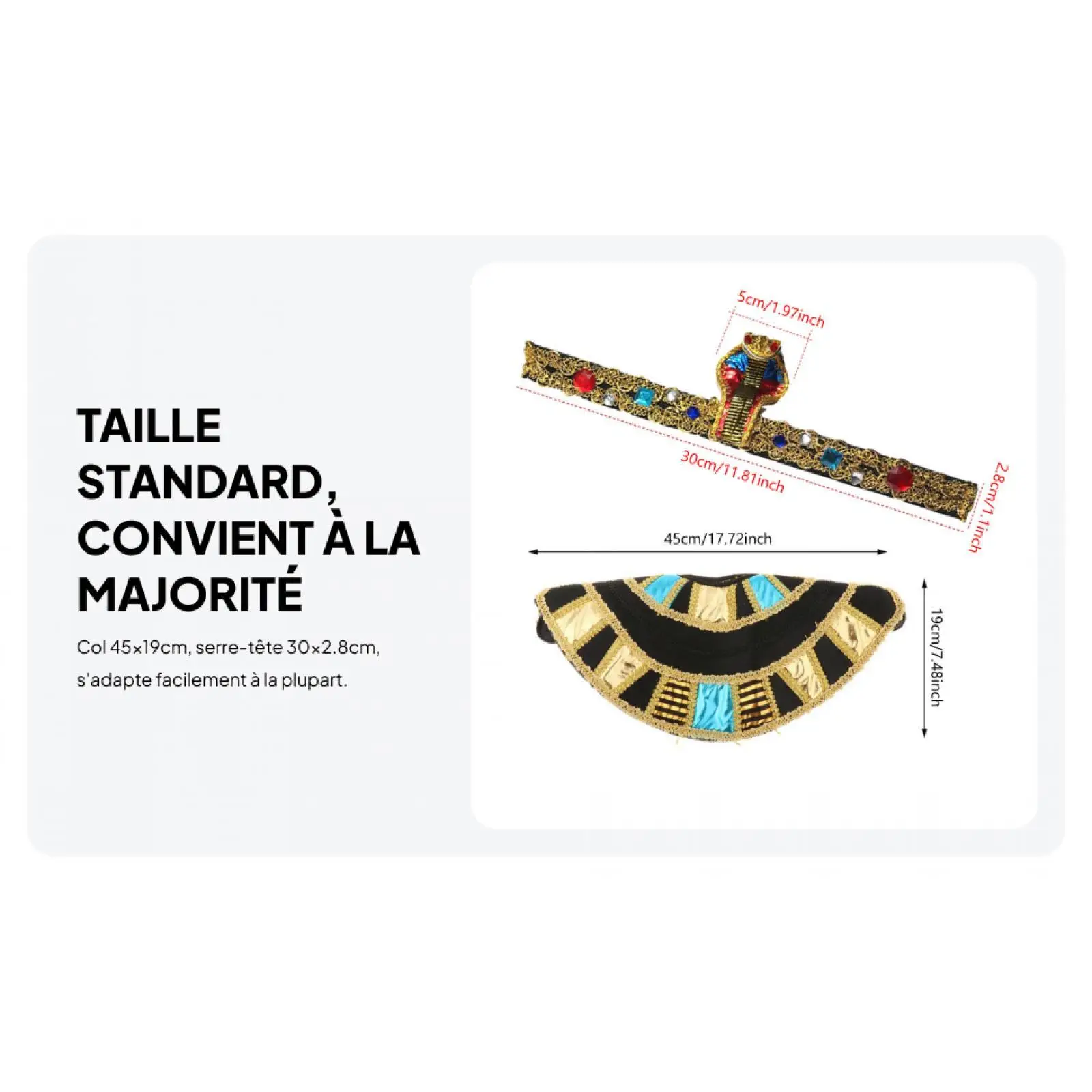 

Женский египетский костюм, аксессуары, модный головной убор королевы Египта, головной убор в форме змеи, браслеты с воротником, нарядное платье