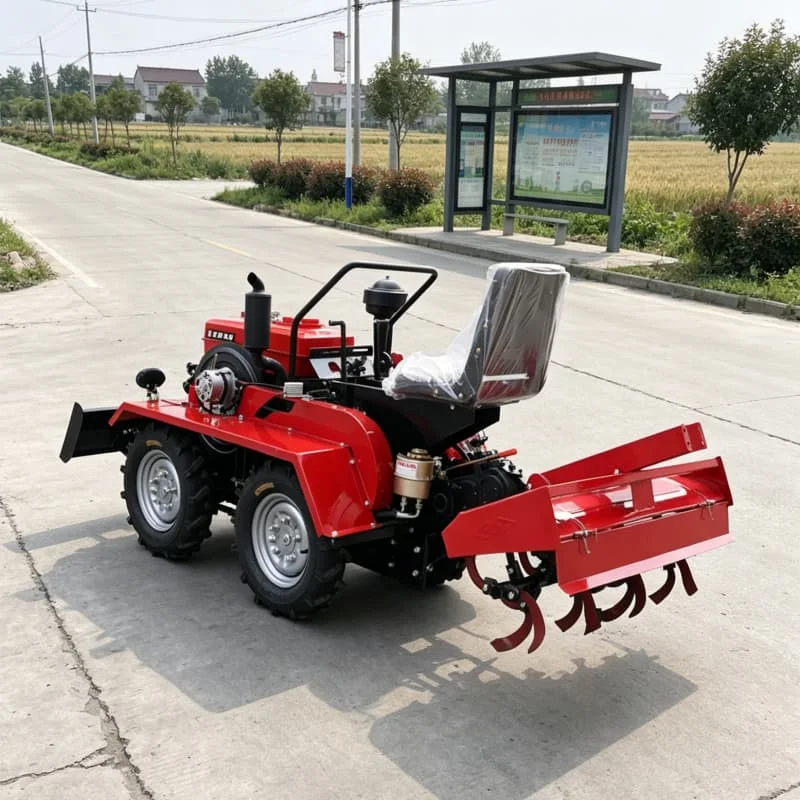 Customized 4WD Tractor for Orchards and Farmlands, Four‑Wheel Rotary Tiller, Wheeled Plowing Machine, Upgraded Plowing Machine