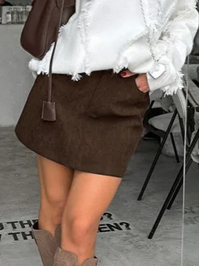 Slimming High Waist Retro Women's  Skirt Faionable Bodycon Skirts Polyester Fabric Autumn Winter ort Skirts