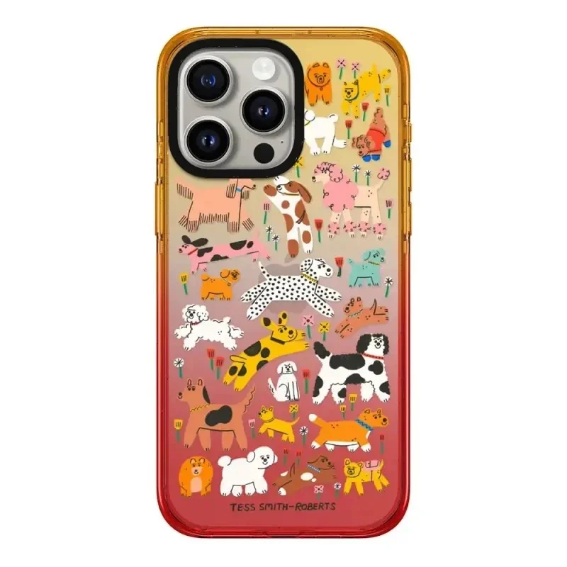 

Animals Cartoon Peach Gradient Border 2.0 Acrylic Phone Case Cover for IPhone 11 12 13 14 15 Pro Max Case