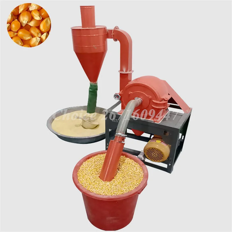 

Rice Grain Flour Mill Maize Corn Wheat Flour Mill Machine Roller Milling Spices Dry Food Pulverizer Grain Rice Mill Flour Millin