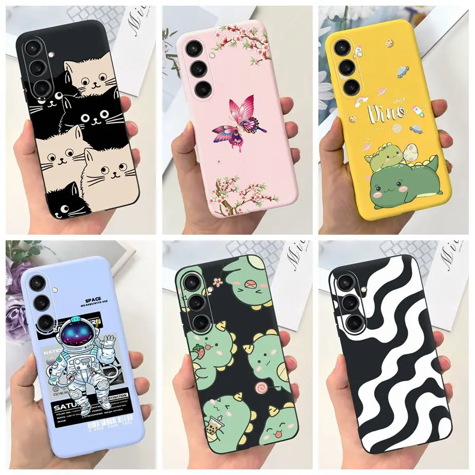 For Samsung Galaxy A55 Case SM-A556B Lovely Cartoon Back Cover Soft Silicone Phone Case For Samsung A55 A 55 GalaxyA55 5G Fundas