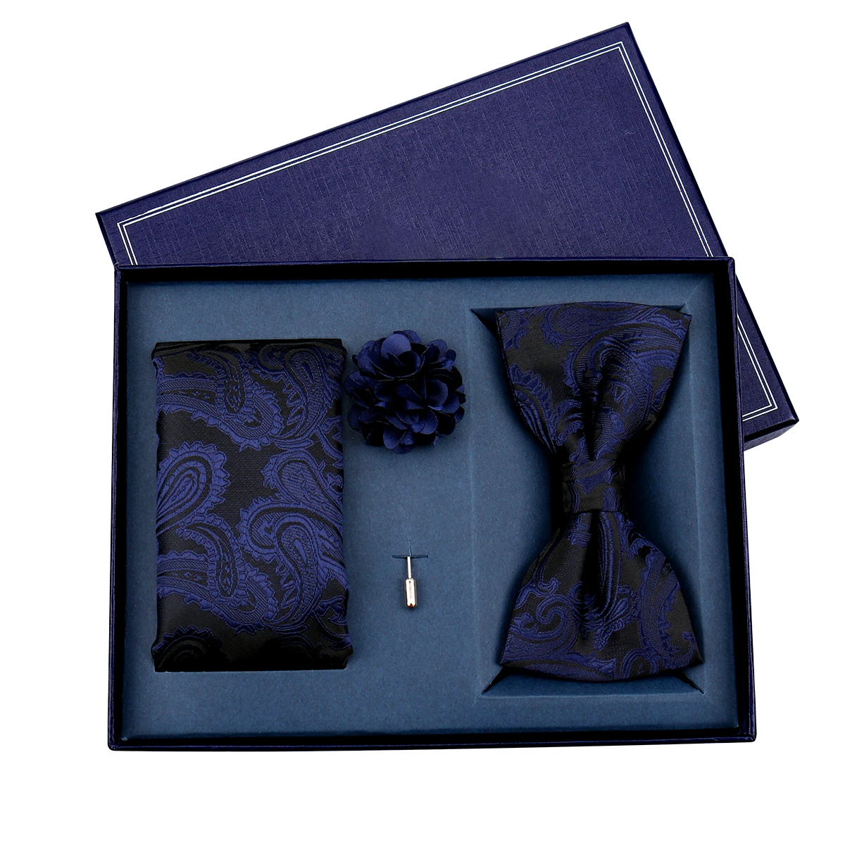 

Классический галстук-бабочка для мужчин, красная полосатая галстук-бабочка, карманная квадратная брошь, набор с подарочной коробкой, мужские аксессуары для делового свадебного костюма