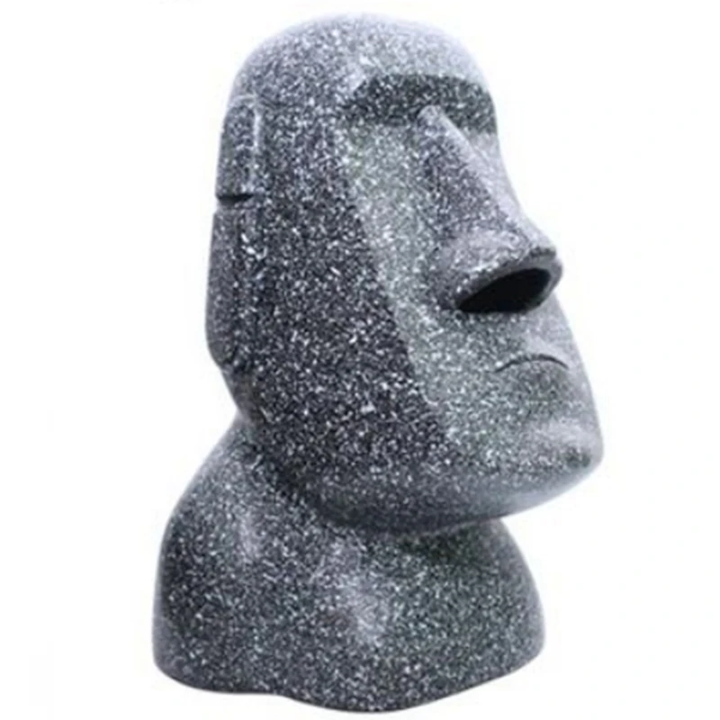 HOT Easter Stone Statue Tissue Box Home ​Nostril Storage Moai Tissue Pumping Holder Napkin Holder Hotel Decoration -Black