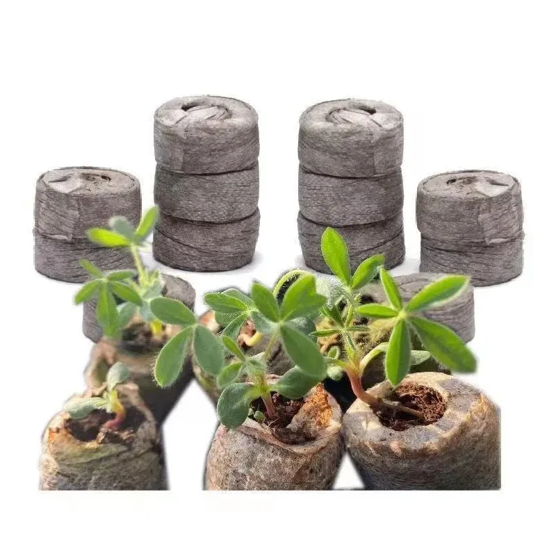 Cultivate Nutrient Soil Non-Woven Seedling Blocks, Compress Peat Seed Starting Plugs, Seeds Starter Pallet, Seedling Soil Block