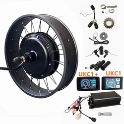 NBpower 48V-72V 3000w 170/190mm Dropout Electric Fat Bike Motor kit  EBike Conversion Kit Sabvoton 60A Controller UKC1 UKC1 plus