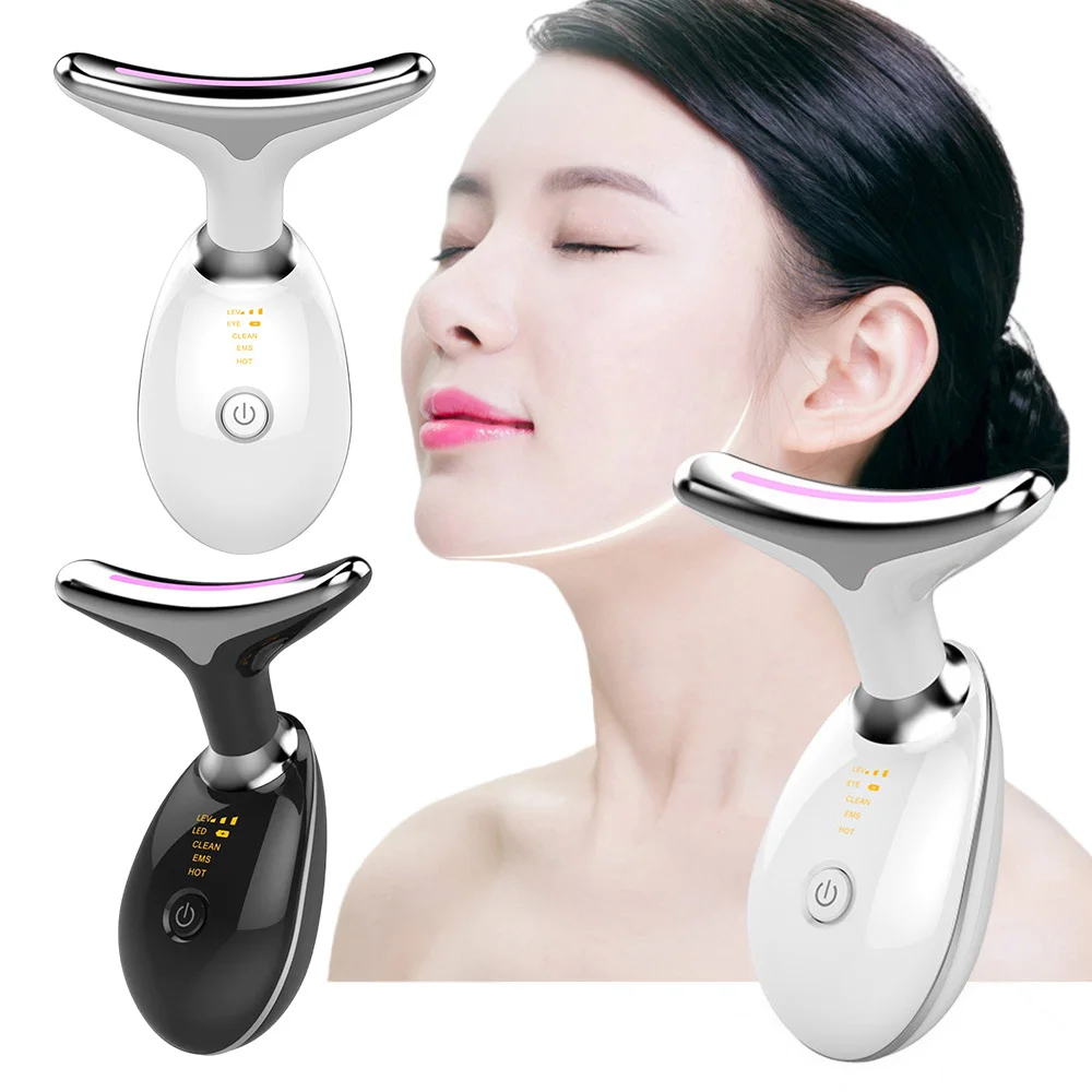 Household Neck Massage Instrument Ems Microcurrent Facial Lifting Skin Firming Beauty Instrument Electric Face Wrinkles Remover