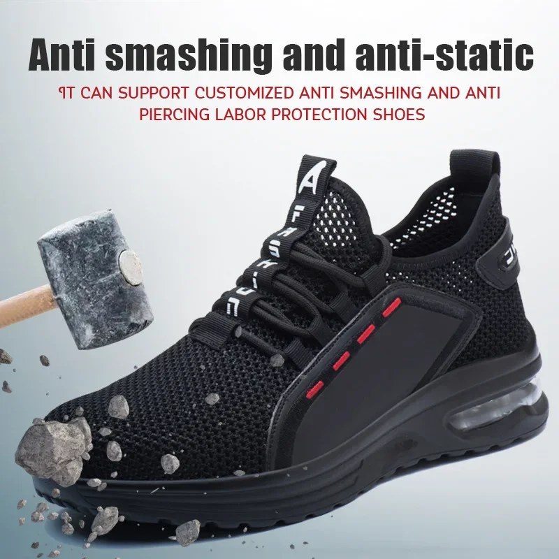 Summer Breathable Anti Impact Anti Puncture Shoes Lightweight Wear-resistant Anti Slip Safety Shoes One for Sale