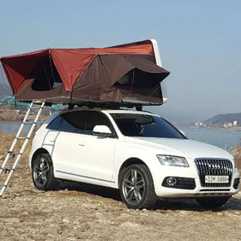 Car tent, car tent, double rainproof thickened outdoor camping equipment, aluminum alloy roof tent