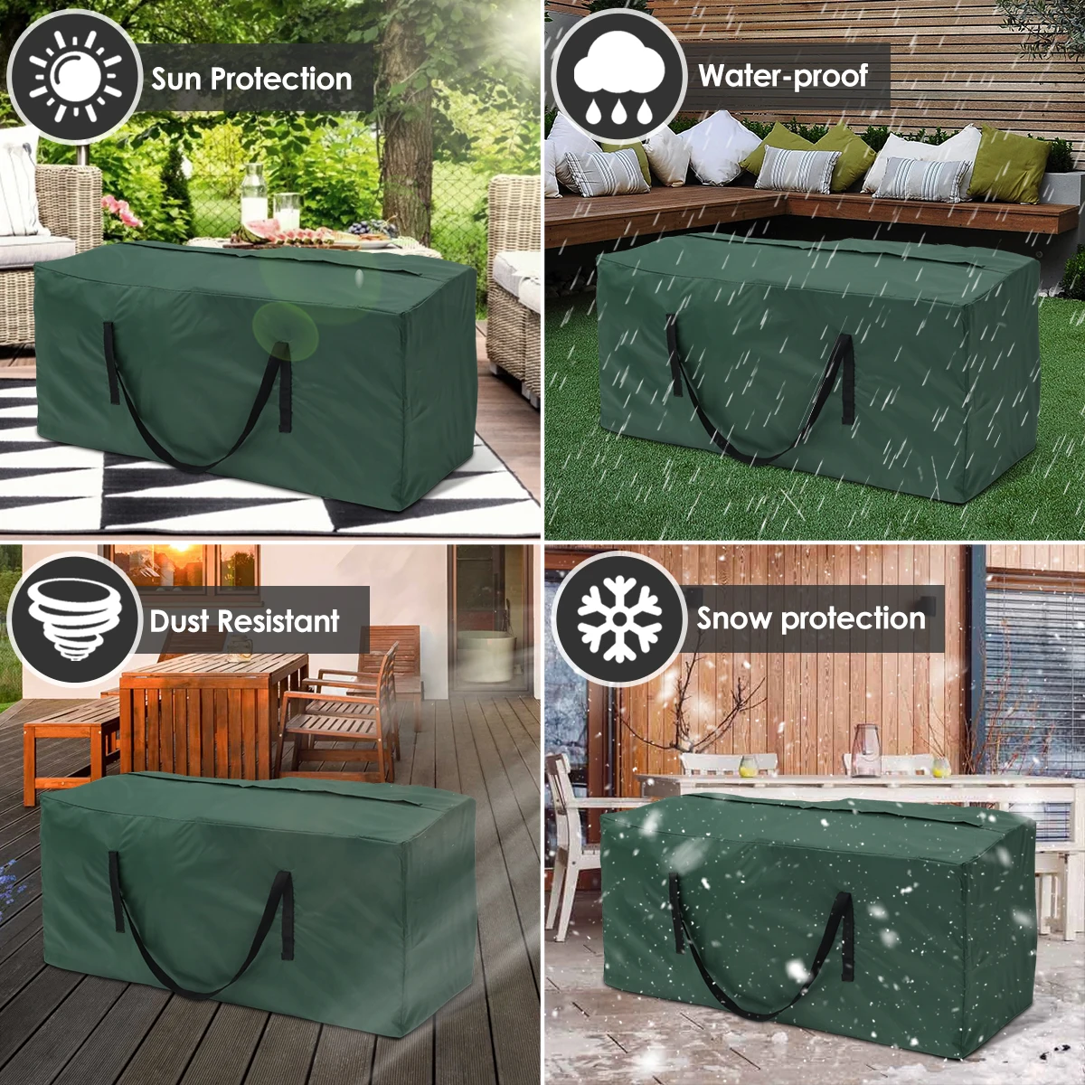 Cushion Storage Bag Large Capacity Furniture Protective Cover Outdoor Garden Waterproof Dustproof Christmas Tree Organizer New