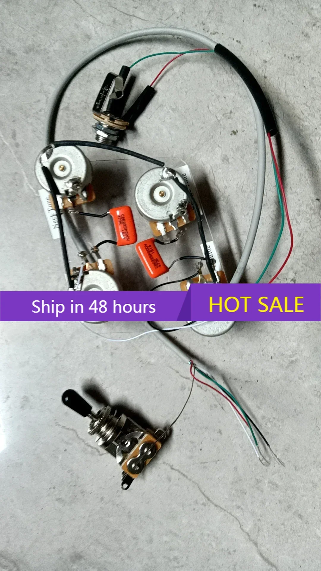 

Loaded Pre-wired Guitar Pickups Wiring Harness Prewired 4pcs Pot son