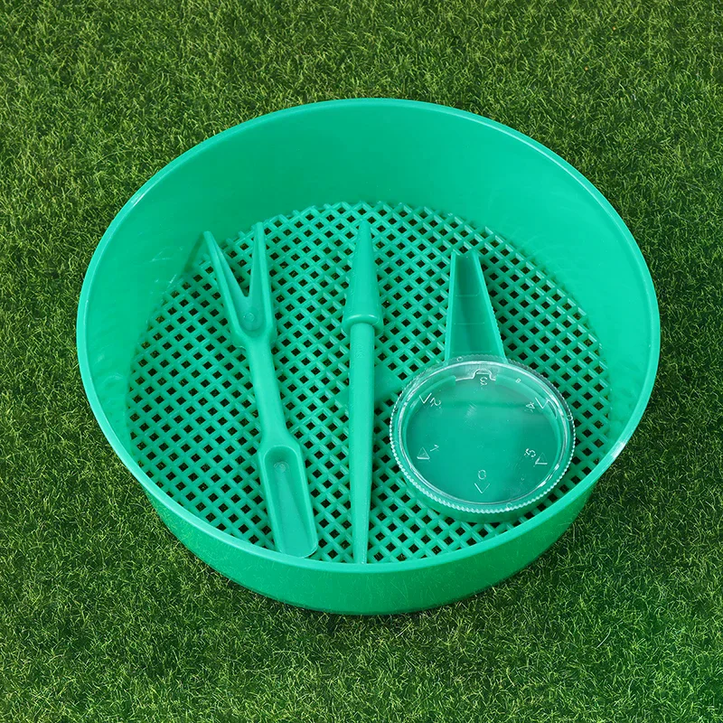 Plastic Soil Sieve Filter Mesh Round Soil Dirt Sifter For Soil Stone Sifting Filtration Home Garden Flower Plant Nursery Tools