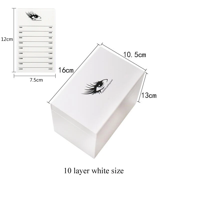 Caja de almacenamiento de pestañas postizas de 5/10 capas, soporte de exhibición, cajas organizadoras, pegamento para extensión de pestañas, paleta, herramienta de maquillaje para levantamiento de pestañas