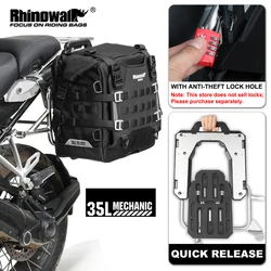 Rhinowalk Motorcycle Side Bag 35L Big Capacity  Quick Release With Anti-Theft Lock Hole Waterproof Molle Pannier Bag For BMW