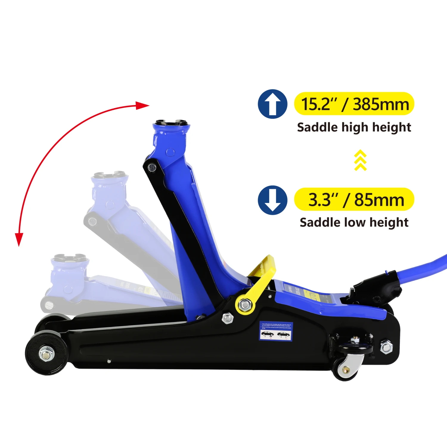 Floor Jack, 2 Ton Low Profile Floor Jack, Heav yDuty Steel Racing Floor Jack with Single Piston QuickLift Pump, Floor Jack Lifti