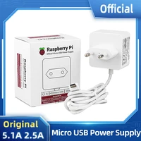 Raspberry Pi 12,5 W fuente de alimentación 5,1 V 2.5A adaptador de corriente Micro USB Cable 18AWG para Raspberry Pi 3B + 3B Zero 2 W enchufe UE EE. UU. Reino Unido