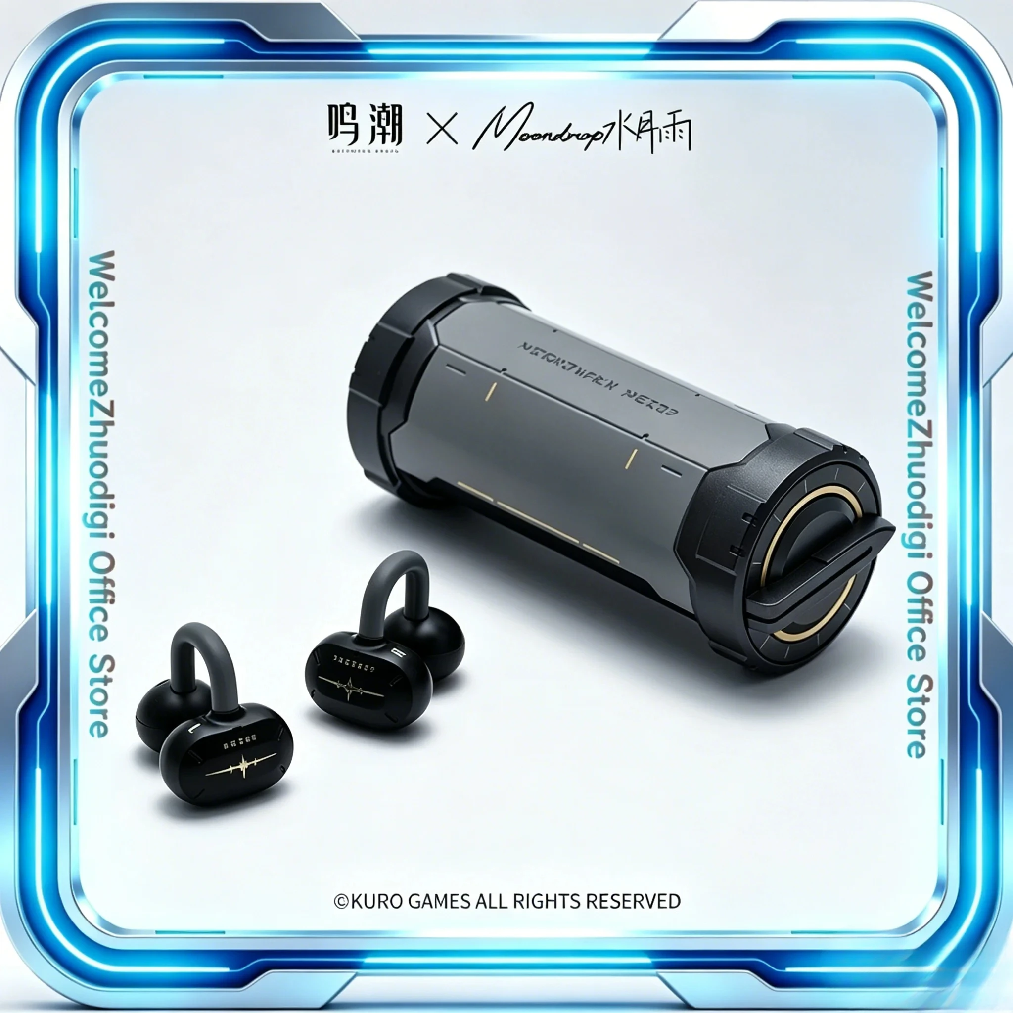 [In stock] Original Wuthering Waves Rover Earphones Kurogame Cosplay Costume Anime Doujin Halloween Headphones Collection Gifts