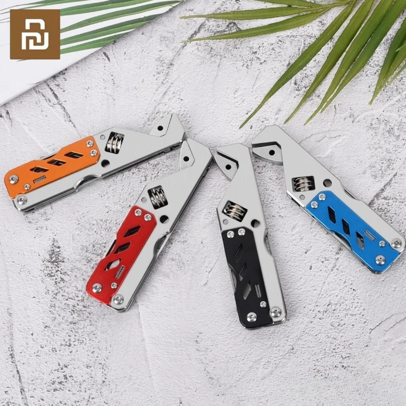 

Youpin Multifunctional Mini Adjustable Wrench Folding Screwdriver Opener 4 in 1 Small Portable Multi Tool Outdoor Camp Emergency