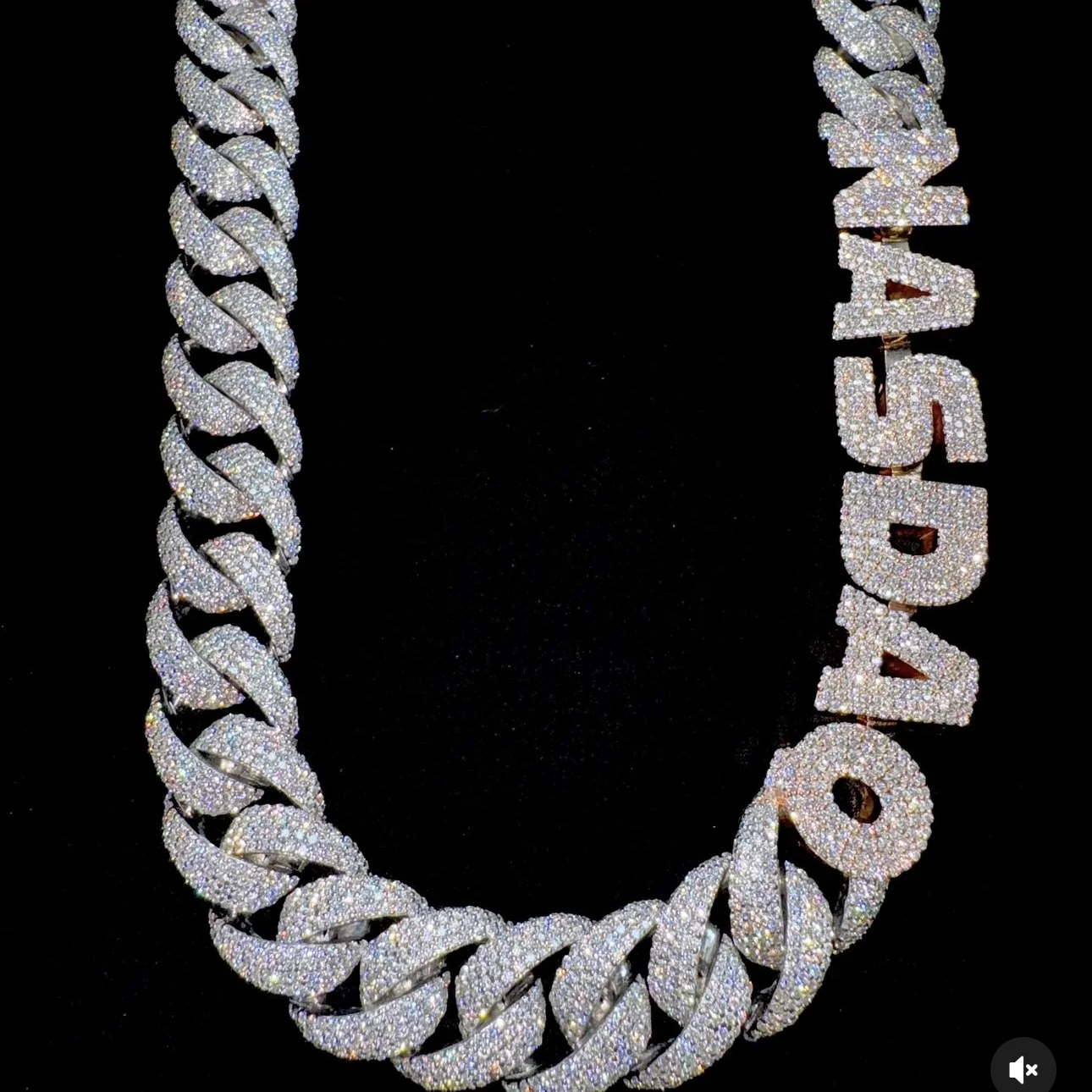 

Sterling silver 925 cuban chain lab diamond necklace vvs moissanite hip hop iced out jewelry cuban link chain