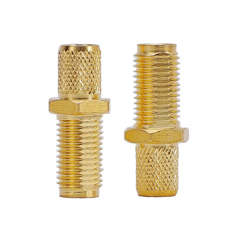 SMA Female RP-SMA Male Bulkhead Crimp Connector Gold-plated 50Ohms for RG58 RG142 SYV50-3 Cable
