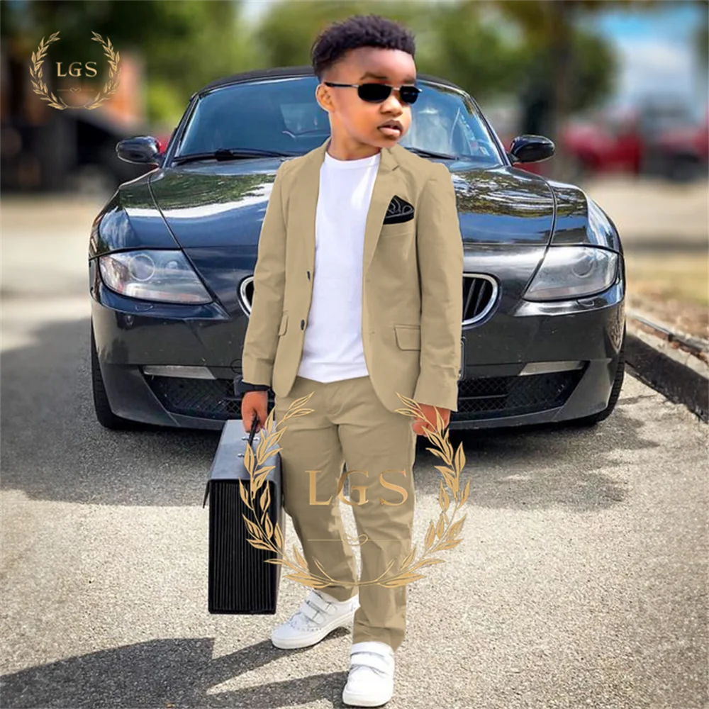 Customized Boys Suit 2 Piece Set (Jacket + Pants) for Weddings, Parties Reunions Celebrations and Vacations