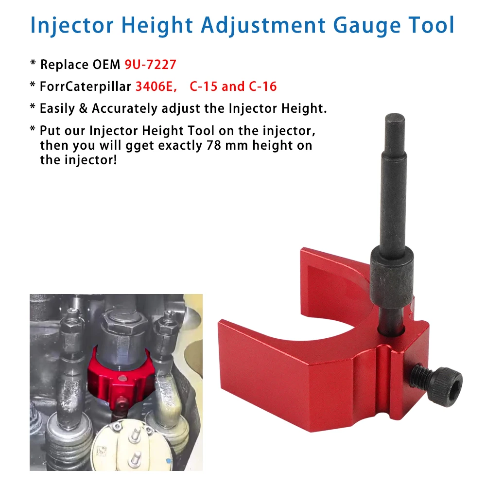 9U-7227 Fuel Injector Height Adjustment Gauge Tool For CAT Caterpillar 3406E, C-15 and C-16 TL-1024B-R