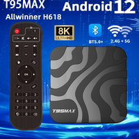 T95 MAX Tv Box Android 12 Allwinner H618 Quad Core 8K HDR 8GB /16GB/32GB/64GB Wifi Bluetooth 5.0  Media Player Smart Set Top Box