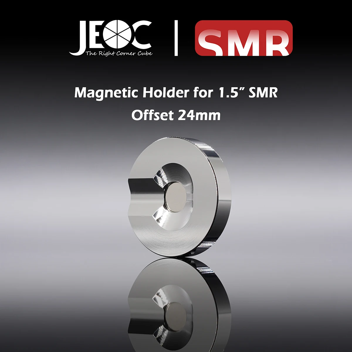 Magnetischer Halter ohne Schaft JEOC für sphärisch montierten Retroreflektor (SMR) 1,5", 24 mm Versatz, mit 1,5" Kugelsensor Sitz. – Detail 1