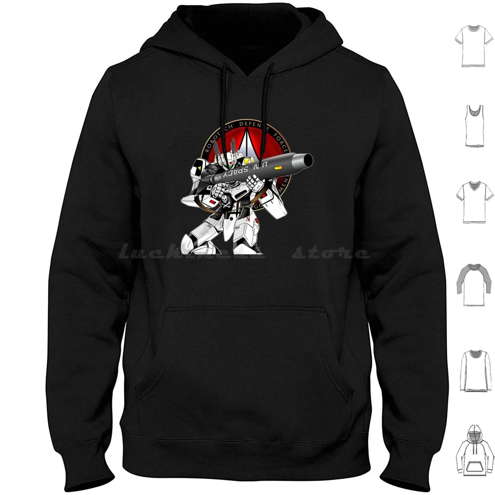 

1 Hoodie cotton Long Sleeve Anime Japan Macross Manga Mecha Robot Robotic Sdf 1 Valkyrie