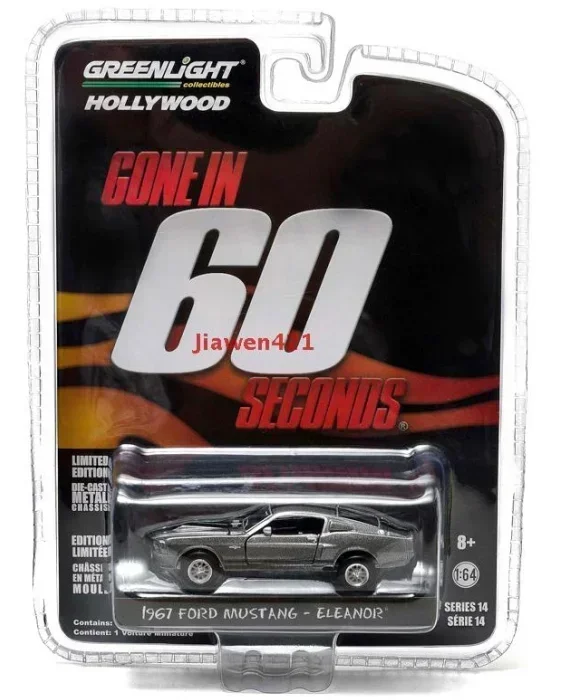 Ford Mustang Series Diecast Metal Alloy Model Car Toys, Gift Collection, 1:64, 1967