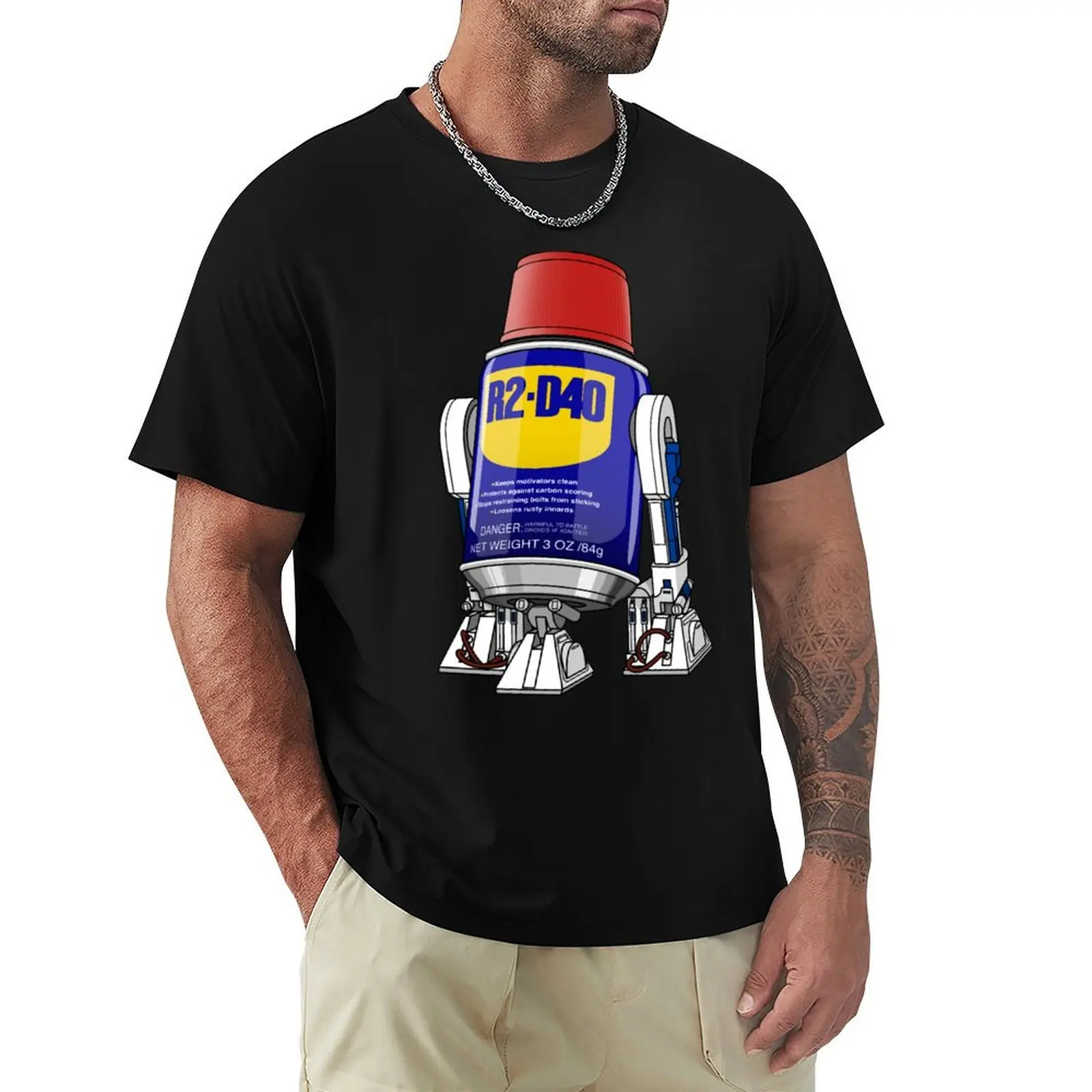 R2-D40 T-Shirt Plus Size Basic Short Sleeve Top