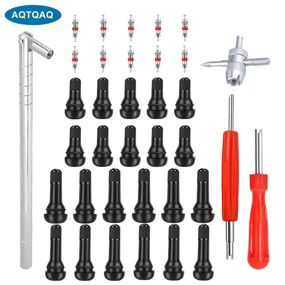 AQTQAQ 1 Set Valve Stem Puller Installer Tool - 4 Way Valve Core Remover, Single Head Tire Valve Core Remover Installer Tool New