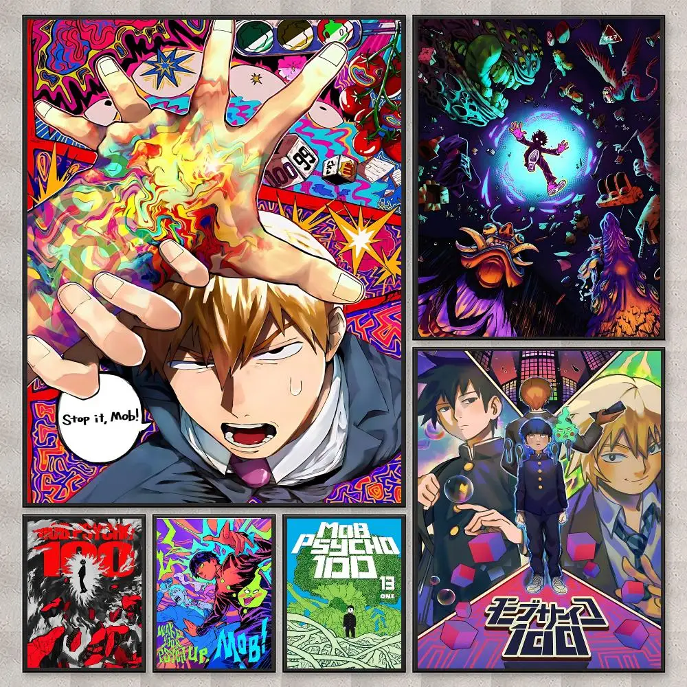 anime Mob Psycho 100 Poster Poster HD Printing Nordic Style Home Decor Wall Art for the Living Rooms Hallways Gift Giving