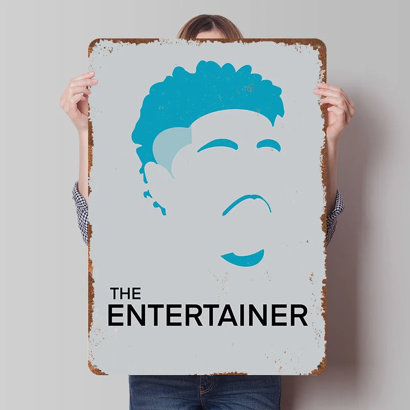 The Entertainer Printed Posters Customizable Wall Art Retro Vintage Metal Tin Signs for Home Room Bathroom Decor Custom Plate