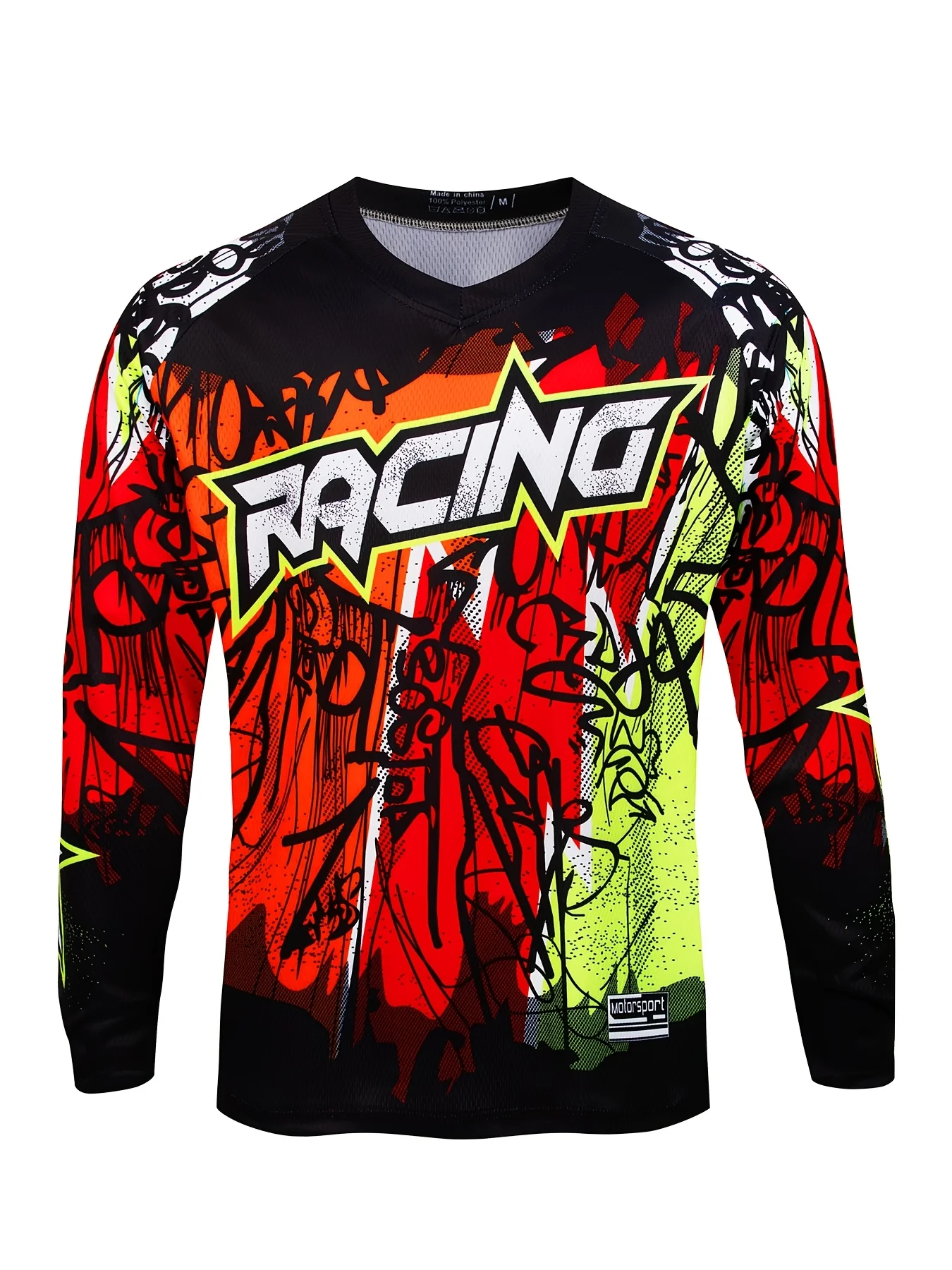 Stilvolles Downhill-Radtrikot, Unisex, Langarm, atmungsaktives Fahrradshirt mit 3D-Druck für Enduro, Trail und Offroad-Radfahren – Detail 4