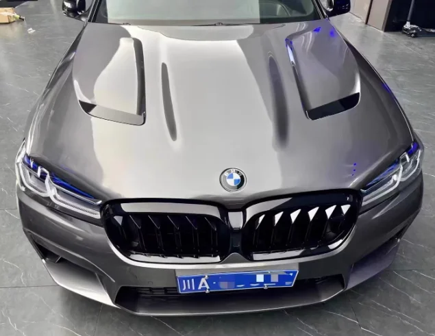 

Для BMW F18 F10 M5 2011 2012 2013 2014 2015 2016 2017 кованый передний бампер из углеродного волокна, капот, вентиляционная крышка двигателя