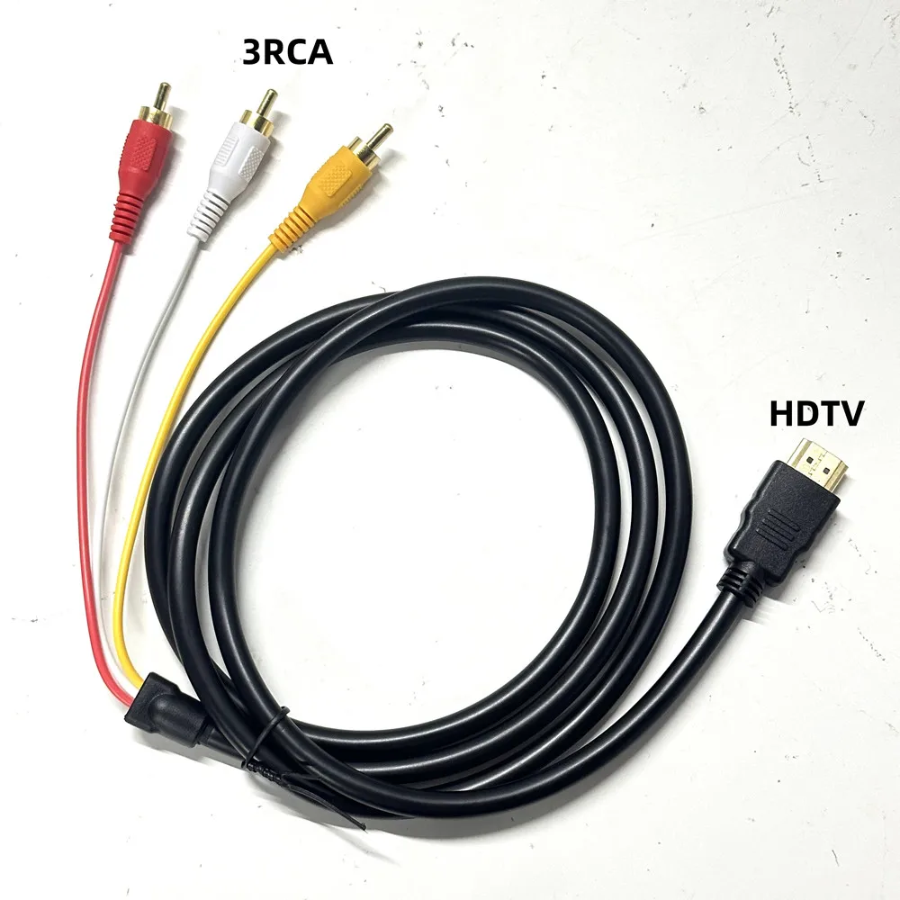 HDMI-Compatible Av Male To 3 RCA Conversion Cable TV Set-Box DV DVD Audio Video Cable to 3rca Digital Wire Converter Adapter