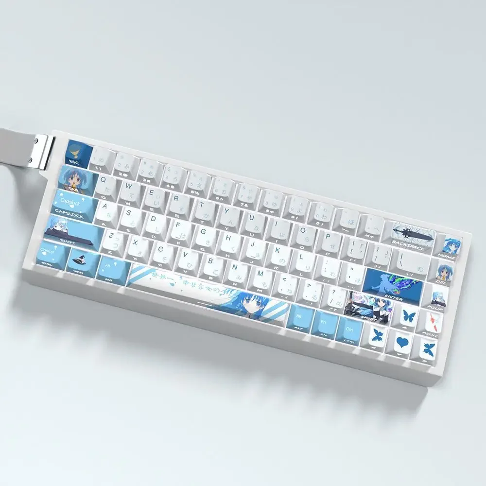 

74 Keys Cortana Custom Keycaps Cute Anime PBT Cherry Personalized Key Cap for Wooting 60 65 68 Magnetic Axis Mechanical Keyboard