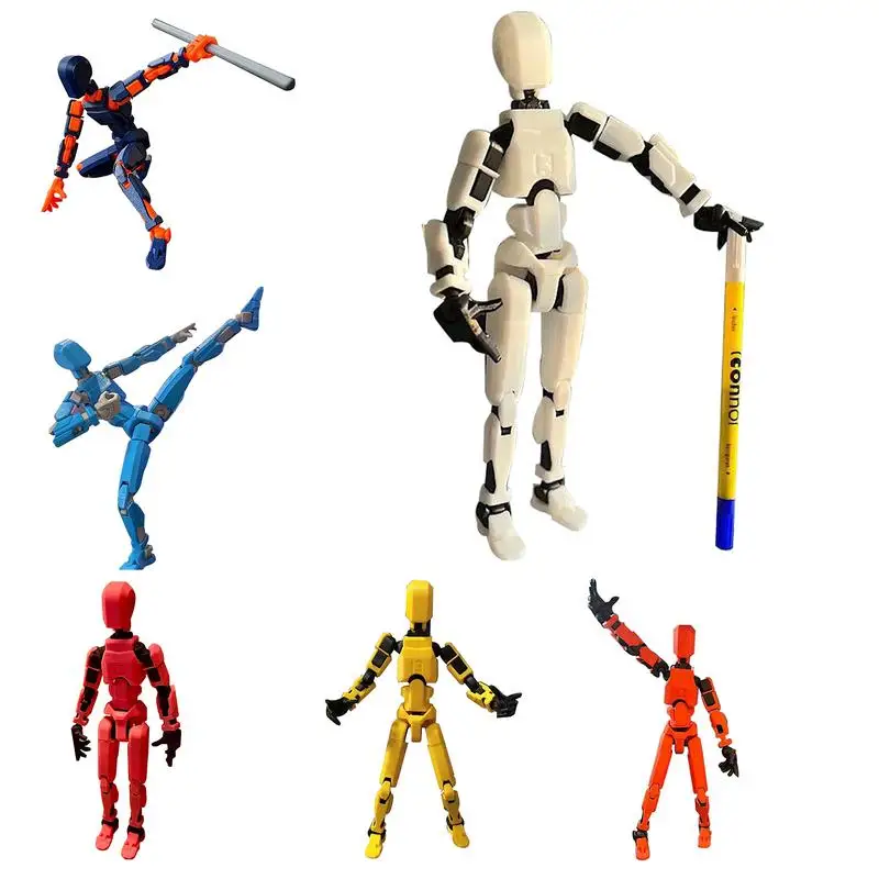 

3D Action Figure Toy Stress Relief Toy Multi-Jointed Movable Dolls Action Figures Novelty Toys For Kids Games Accessories