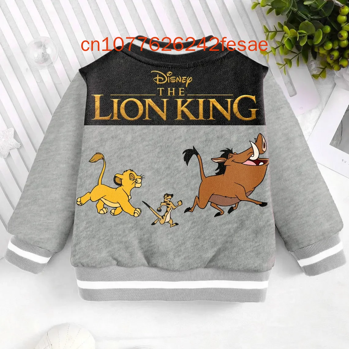 

New The Lion King Kids and Youth Baseball Jacket Disney Autumn Baseball Uniform Academy Cardigan Jacket Kids Clothes