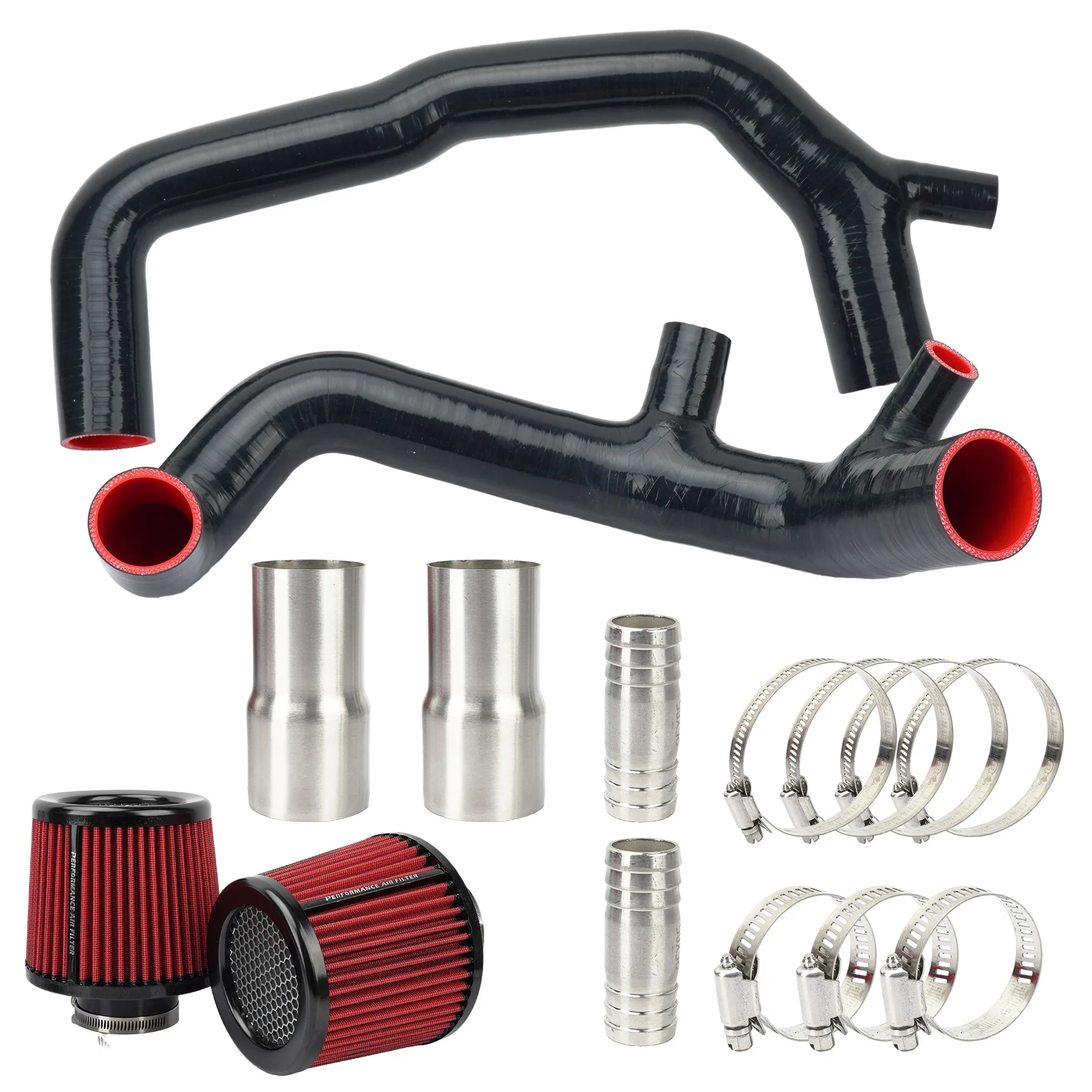 Zestaw węży dolotowych chłodnego powietrza do BMW N54 E90 E93 E60 E82 E89 135i 335i 535i Z4 z filtrem powietrza, silikonowy zestaw rur dolotowych.