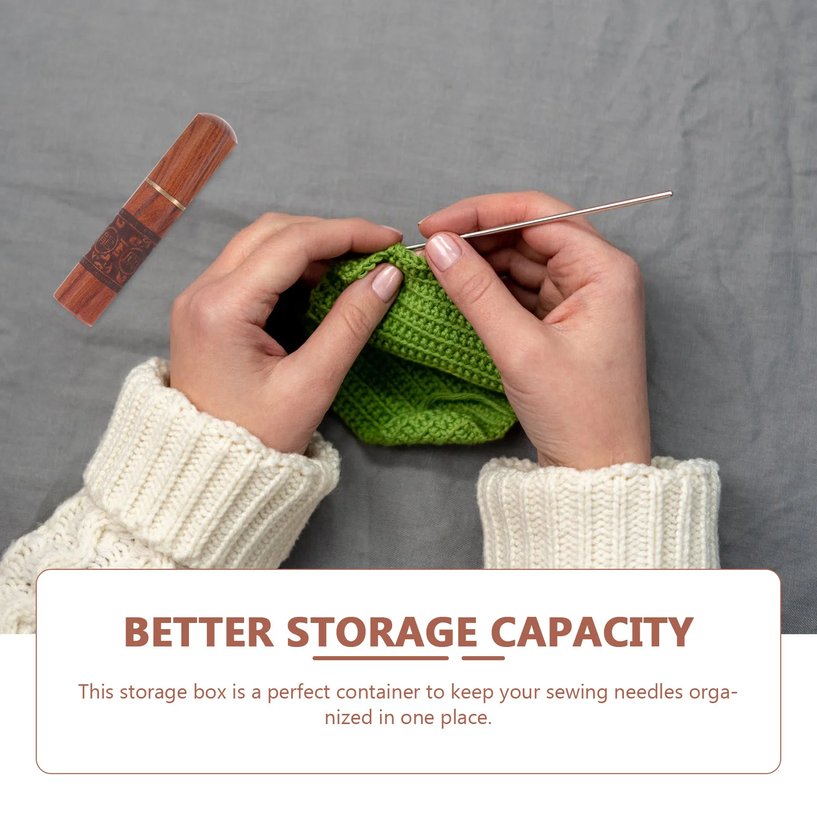 

2Pcs Sewing Needles Safety Holder Attractive Design Portable Needle Container Great for Hand-Knitting Supplies