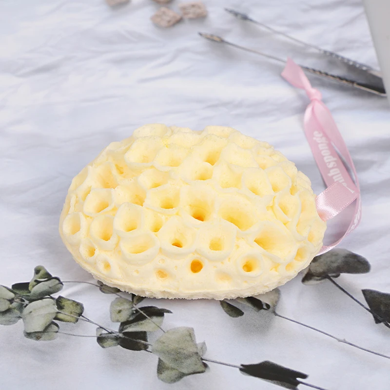 1 Pc Bathing Brush Scrubbing Sponge Sea Wool All Natural Honeycomb Renewable Dead Skin Remover