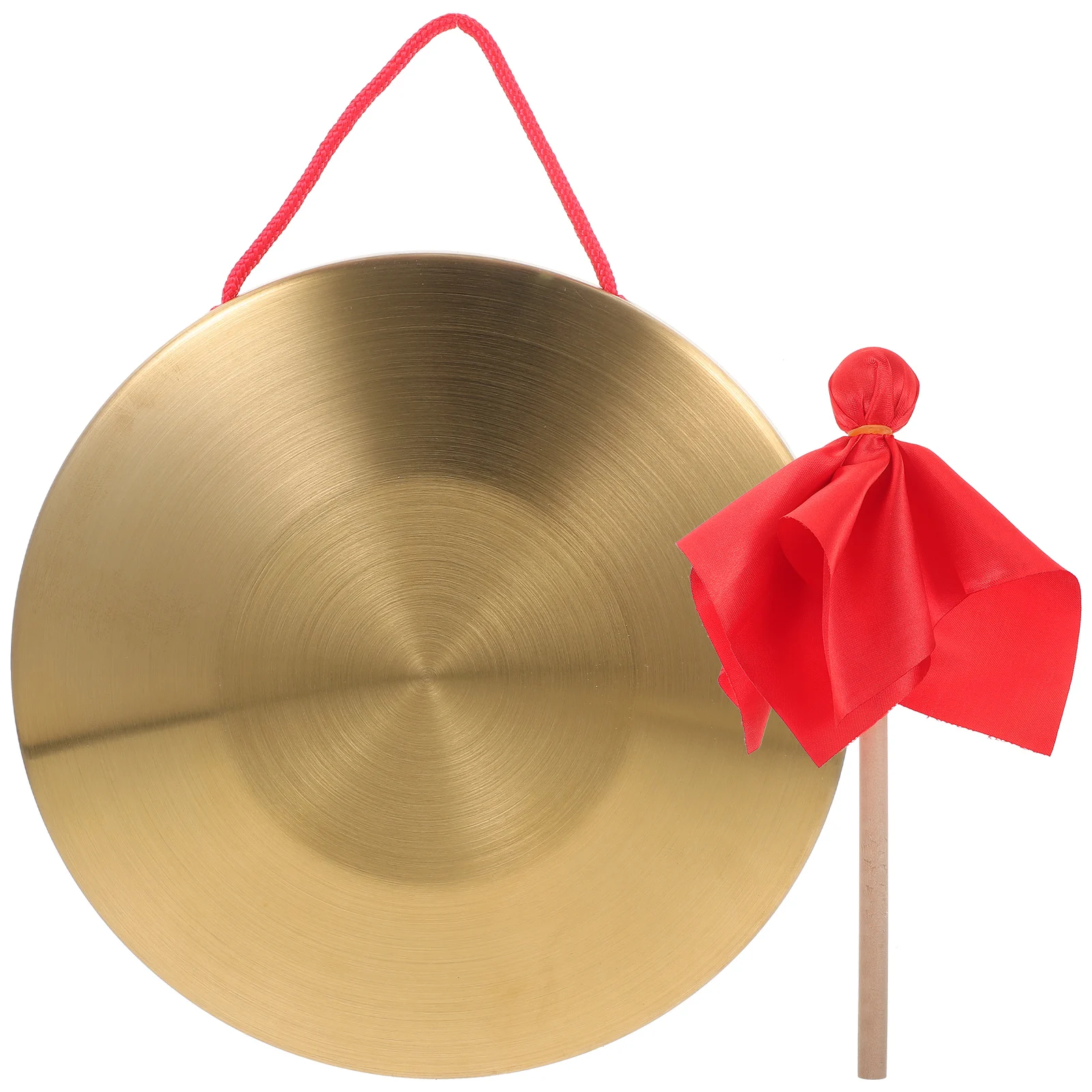 22/32cm Hand Gong Cymbals Brass Copper Gong Chinese Opera Percussion Instrument with Round Play Hammer