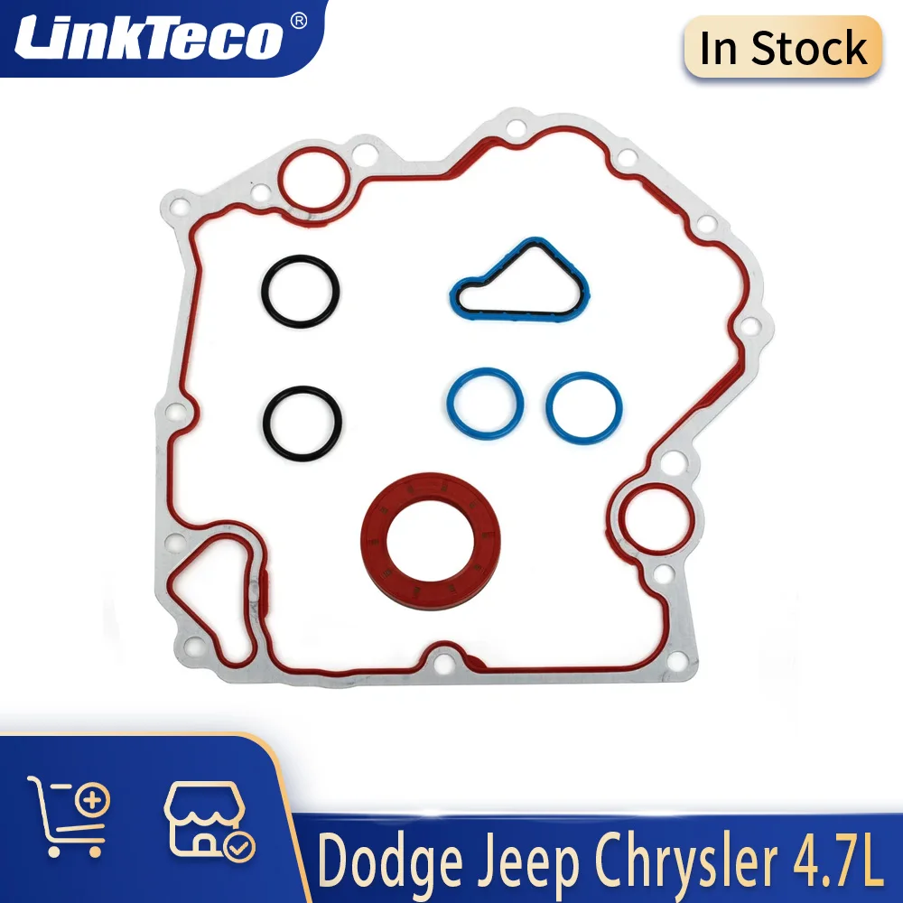 Engine Parts Timing Cover Gasket Set Fit 4.7 L V8 Gas EVA RVC For Jeep Liberty Dodge Nitro Ram 1500 Dakota 99-09 T31616 JV5136